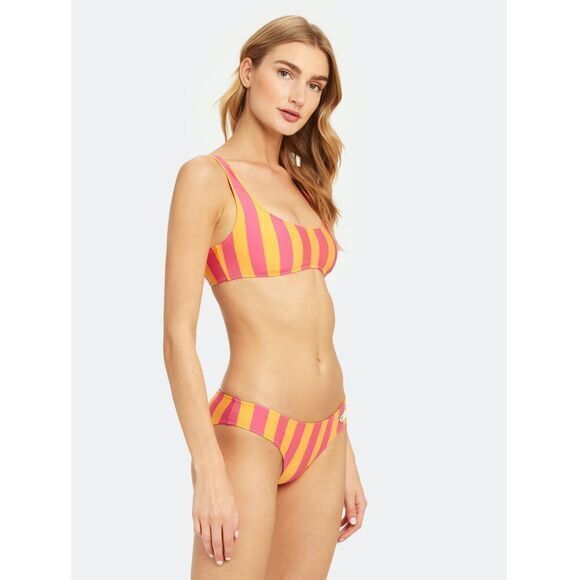 NEW Solid & Striped‎ Elle bikini set, Fuschia/Marigold, Large - Picture 5 of 10